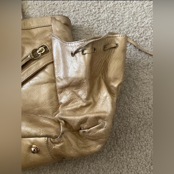 Botkier Gold Trigger Satchel Fringe Bag Handbag - Picture 10 of 16